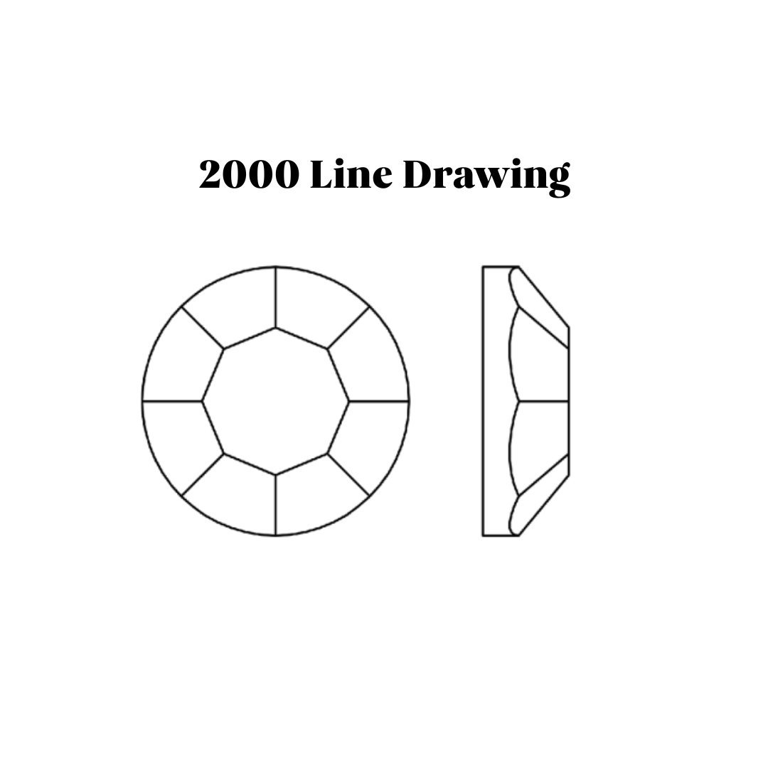 Swarovski 2000 Rose Flatback - Crystal AB (SS4) - Retail Pack