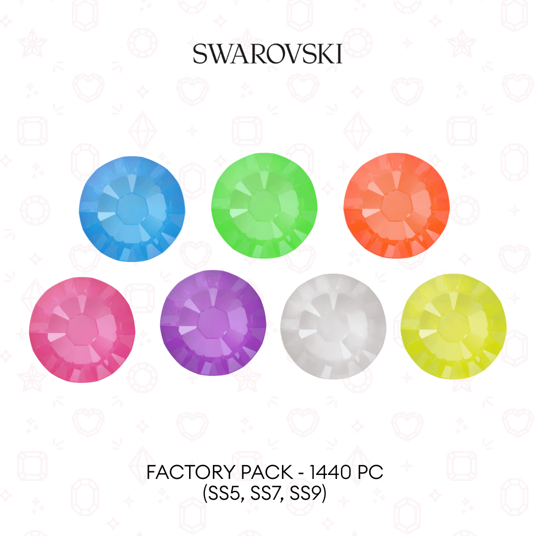 Swarovski Crystal Electric Lacquer Pro Ignite Effects - 2058 & 2088 NHF Flatback Factory Pack
