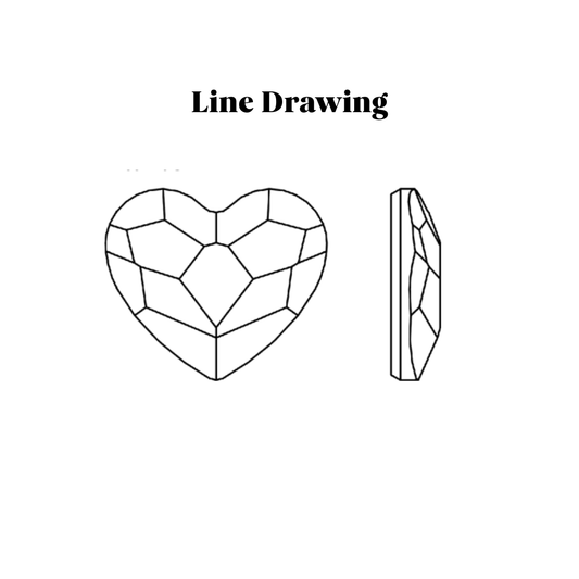 Heart Shape Rhinestone - 3mm - Rhinestones for Tooth Gems & Nail Art