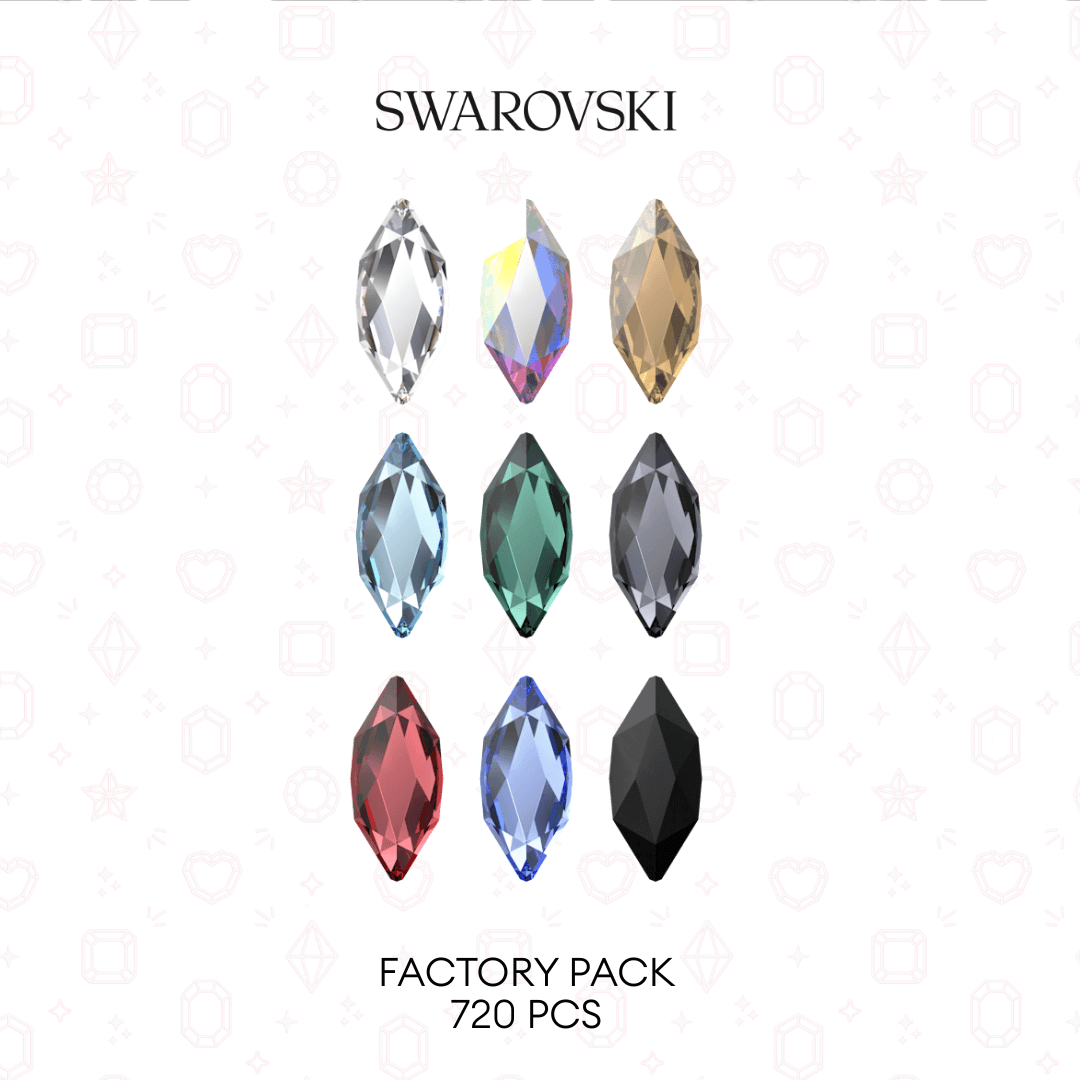 Swarovski 2210 Marquise NHF Flatabck - Factory Pack