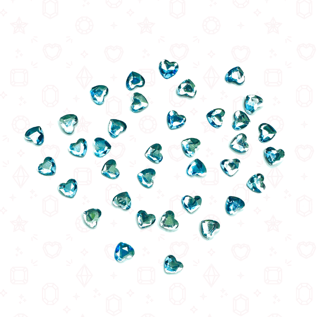 Heart Shape - 3mm - NHF Flatback Rhinestones