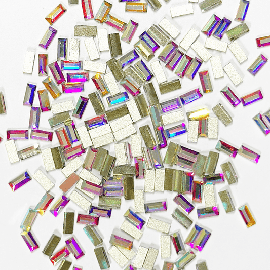 Baguette Shape - 1.9 mm x 4mm - Bulk Pack - Crystal Rhinestones for Tooth Gems & Nail Art