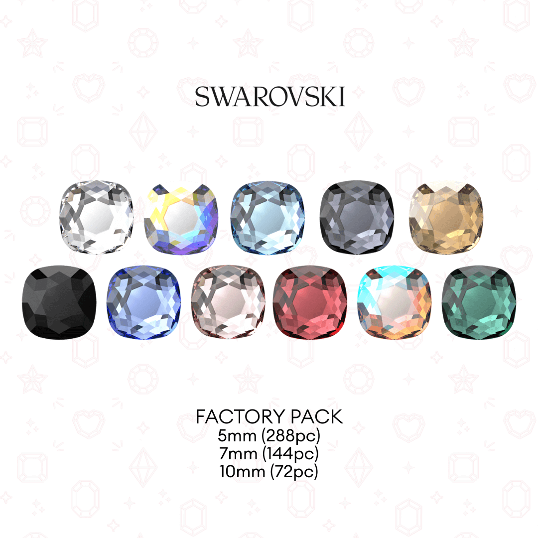 Swarovski 2471 Cushion NHF Flatback - Factory Pack