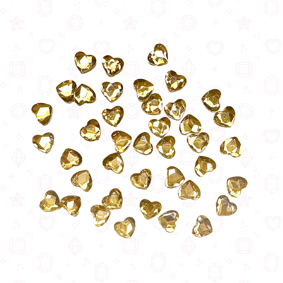 Heart Shape - 3mm - NHF Flatback Rhinestones