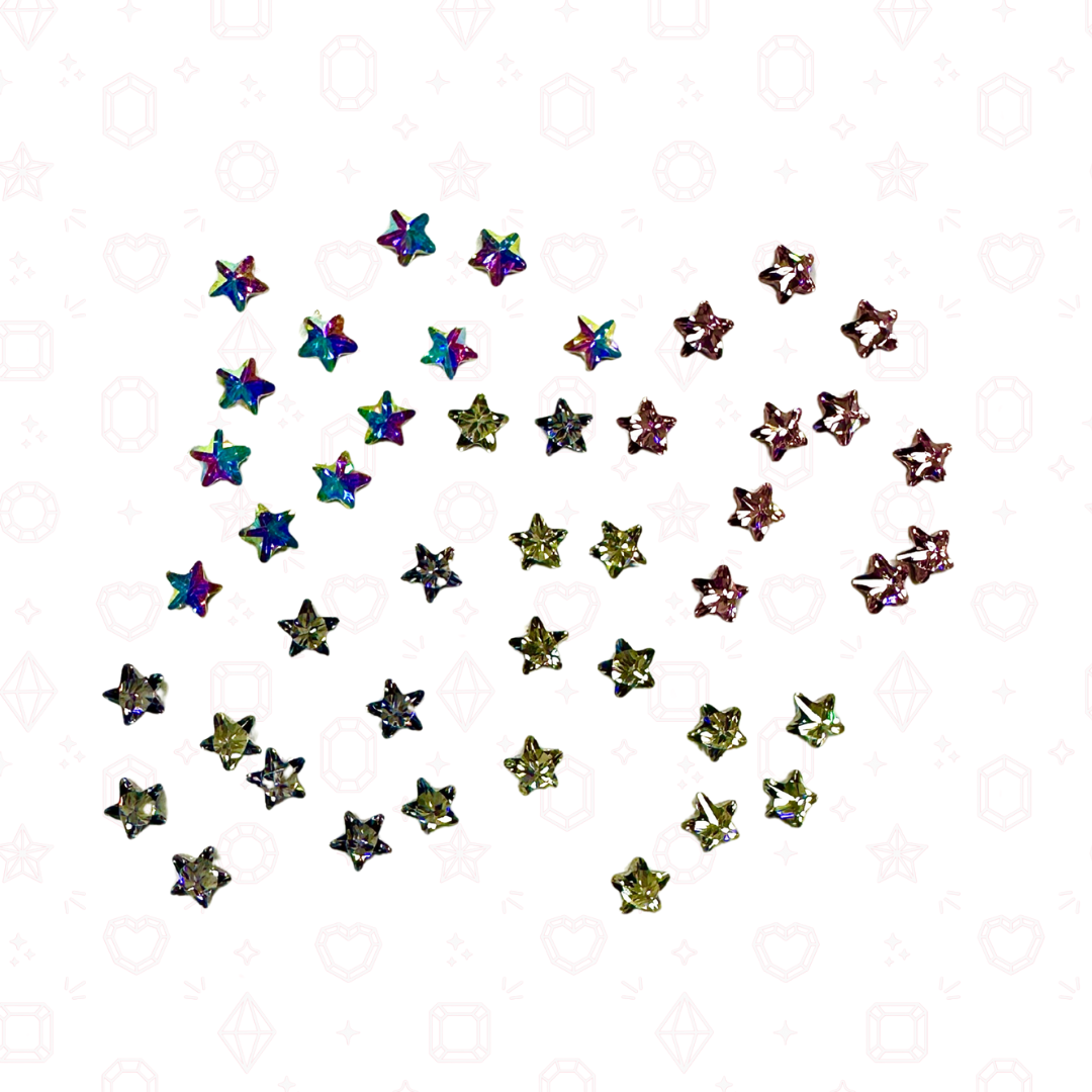 3mm Star Crystal Confetti Mix - Crystals for Tooth Gems & Nail Art