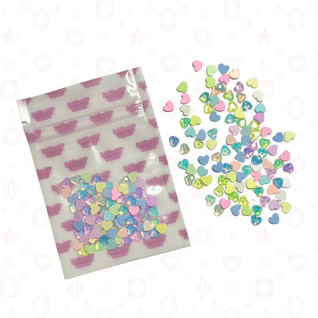 Heart Opalite - 3mm & 6mm - NHF Flatback Rhinestone