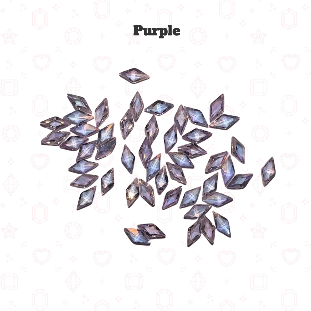 Foil Free Diamond Shape Flatbacks