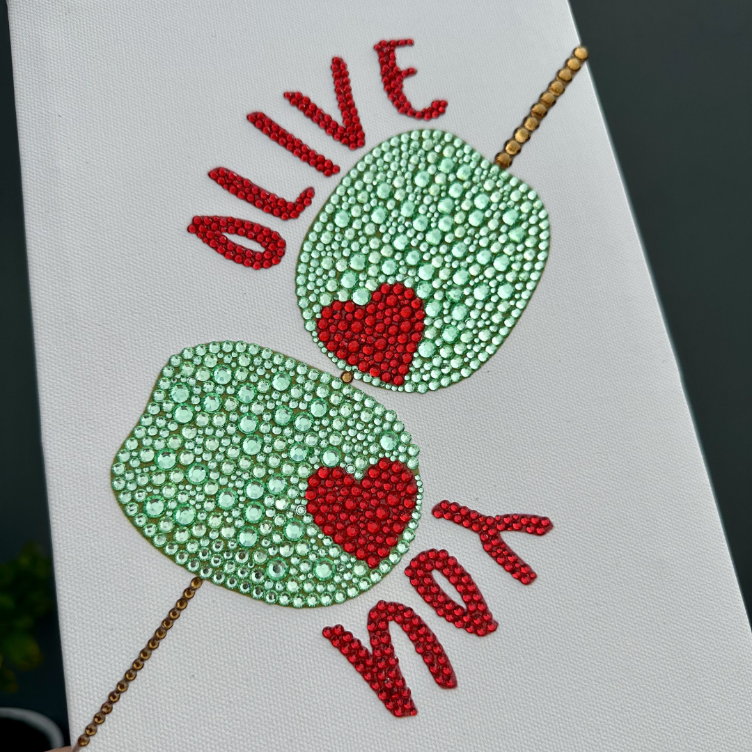 Olive You Rhinestone Canvas Kit