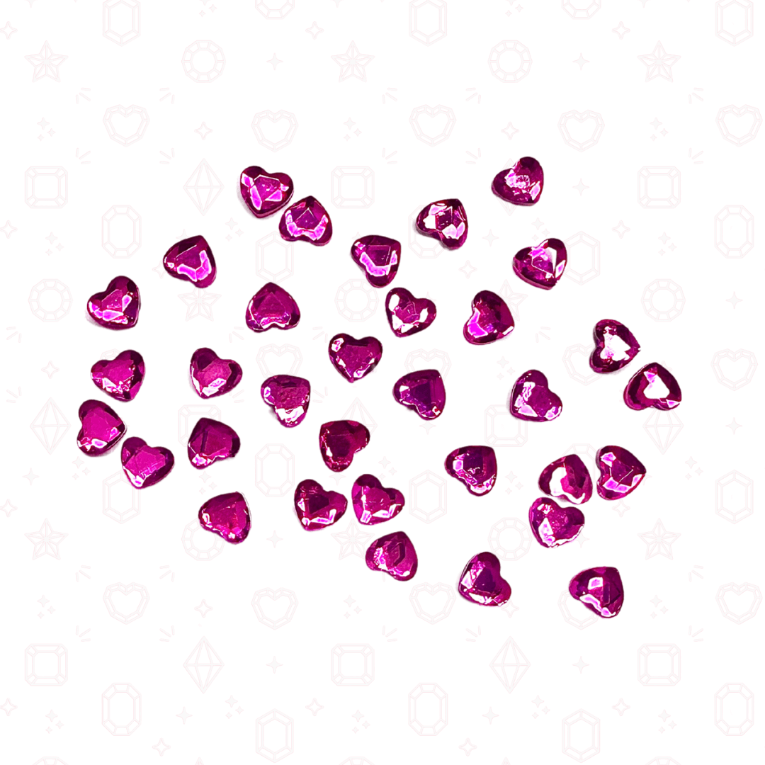 Heart Shape - 3mm - NHF Flatback Rhinestones