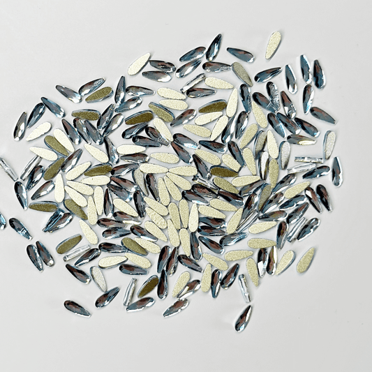 Raindrop Shape - 2mm x 6mm - Bulk Pack - Crystal Rhinestones for Tooth Gems & Nail Art