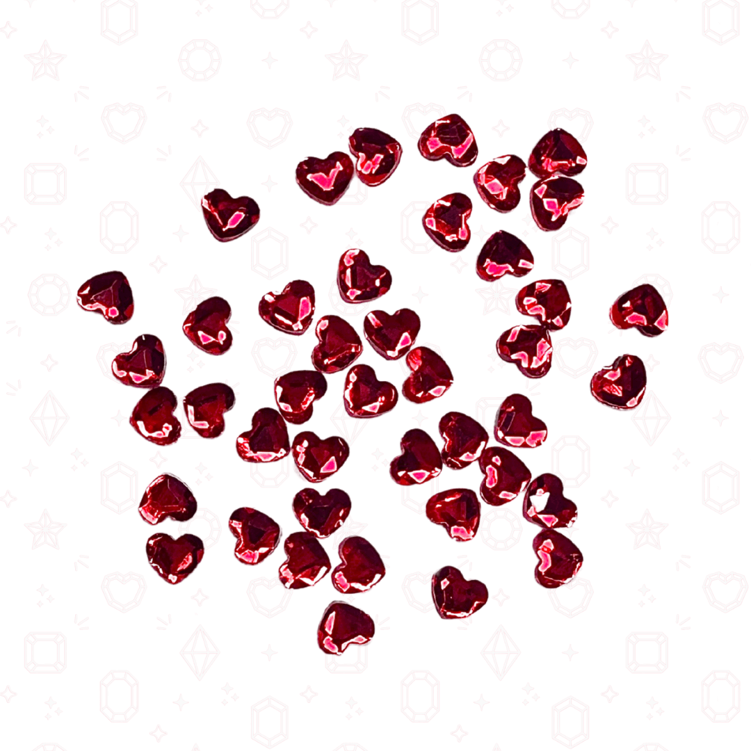Heart Shape - 3mm - NHF Flatback Rhinestones
