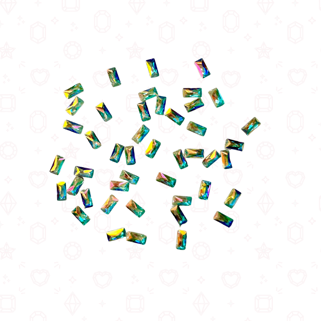 Mini CZ Baguette 1.5mm x 3mm - Crystals for Tooth Gems & Nail Art