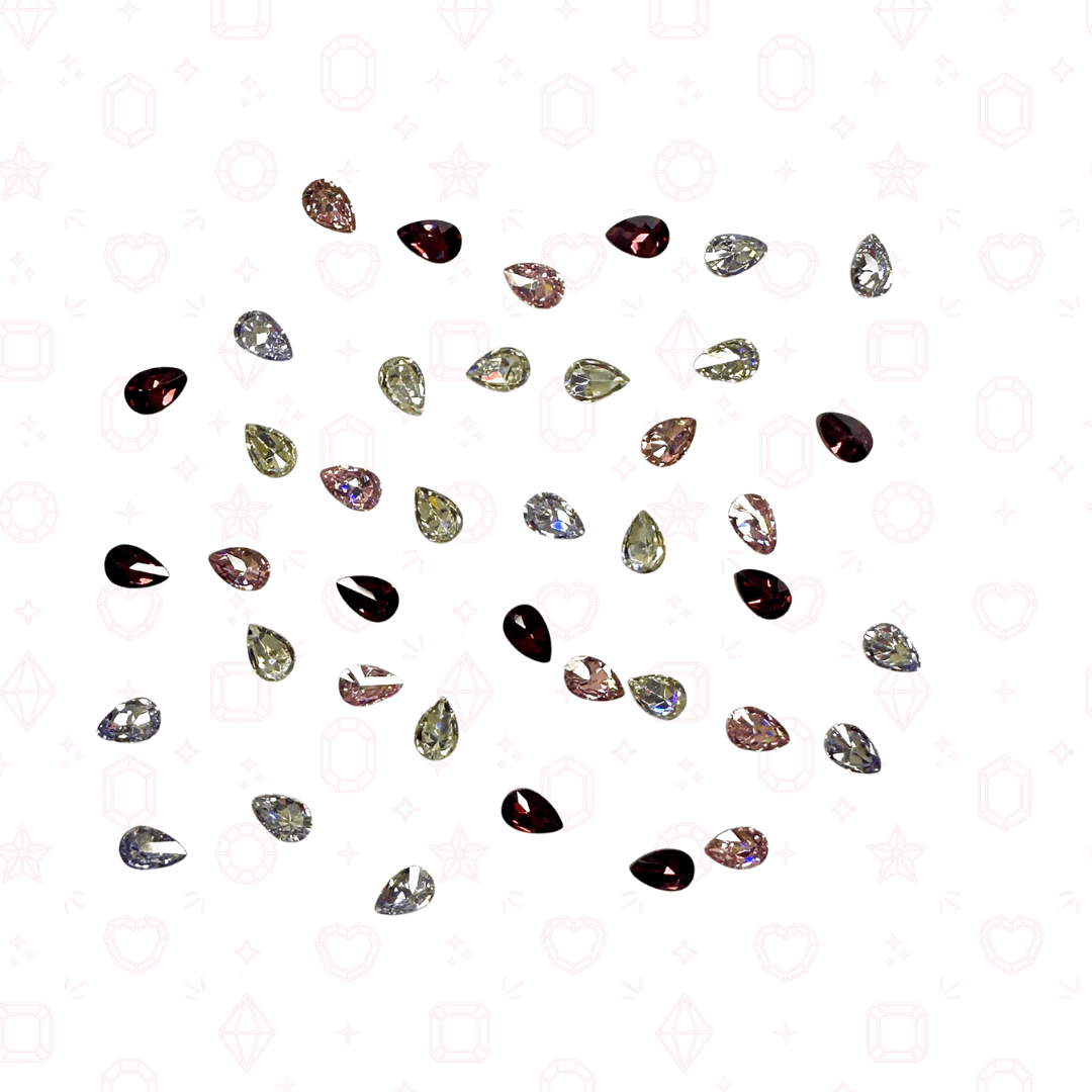 2mm x 3mm Pear Crystal Confetti Mix - NFH Crystal