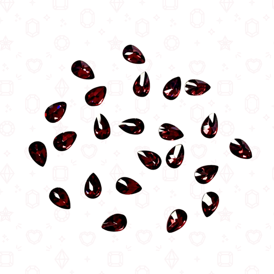 Mini Pear 2mm x 3mm - Bulk Pack - Crystals for Tooth Gems & Nail Art