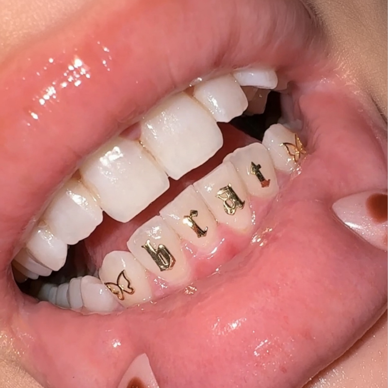 18ct Solid Gold Tooth Charms