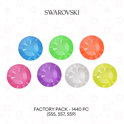 Swarovski Crystal Electric Lacquer Pro Ignite Effects - 2058 & 2088 NHF Flatback Factory Pack