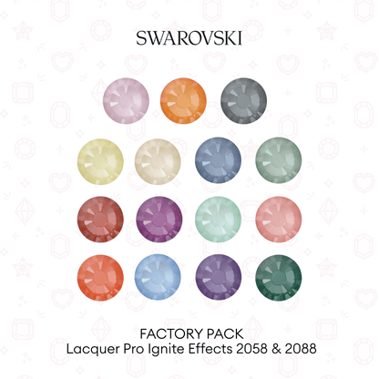 Swarovski Crystal Lacquer Pro Ignite Effects - 2058 & 2088 NHF Flatback Factory Pack