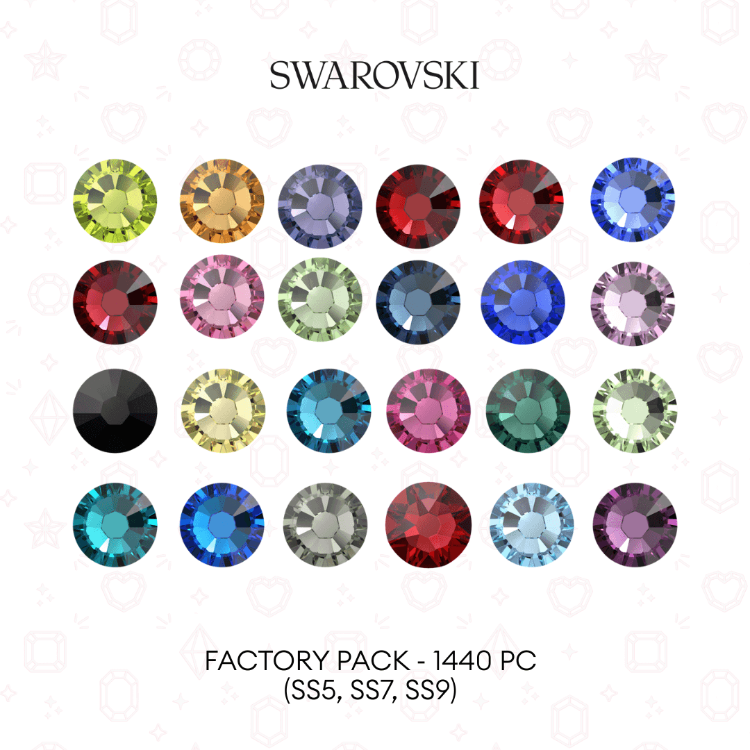 Swarovski 2058 XILION Rose NHF Flatback - Factory Pack PLAIN COLOURS