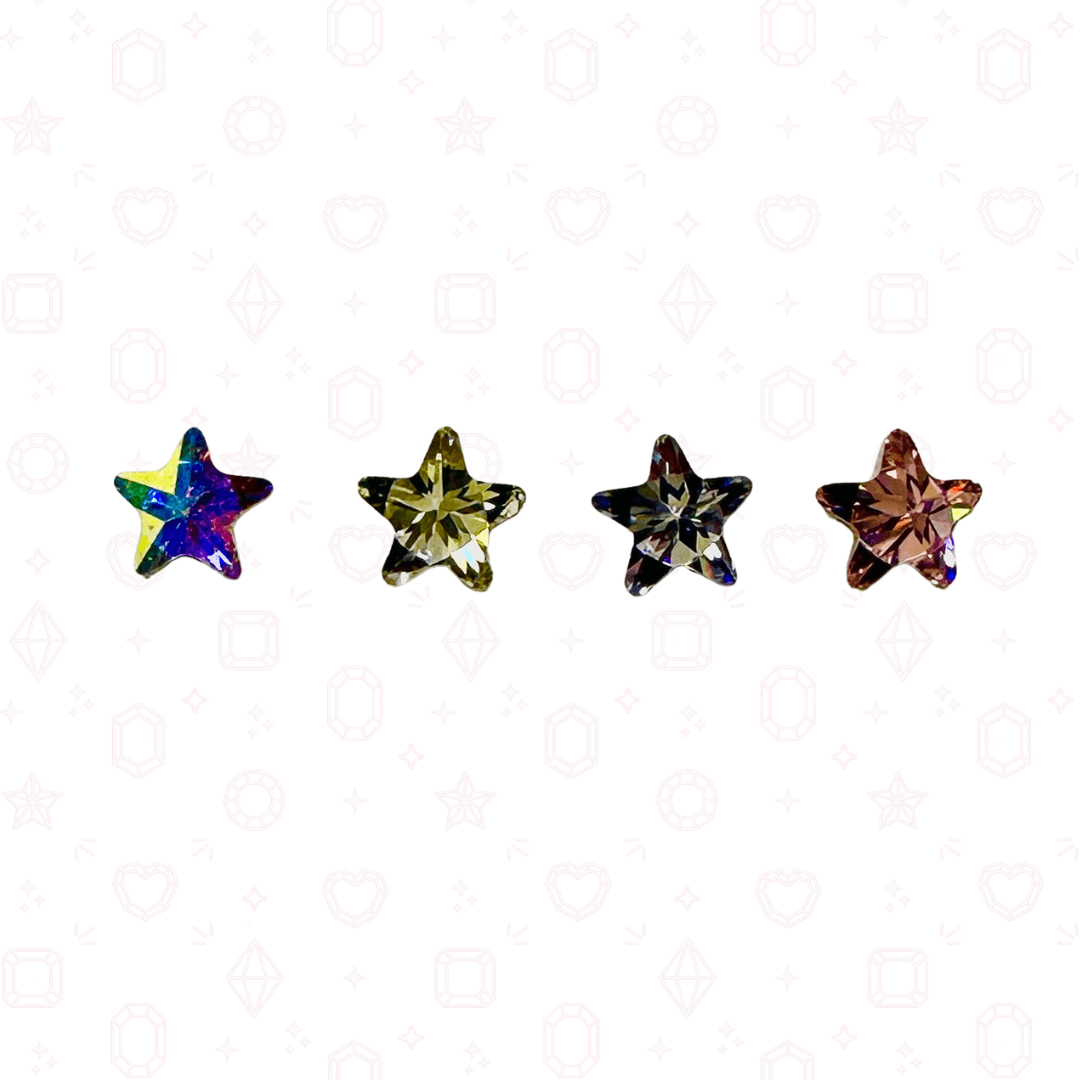 Mini CZ Stars 3mm  - Crystals for Tooth Gems & Nail Art
