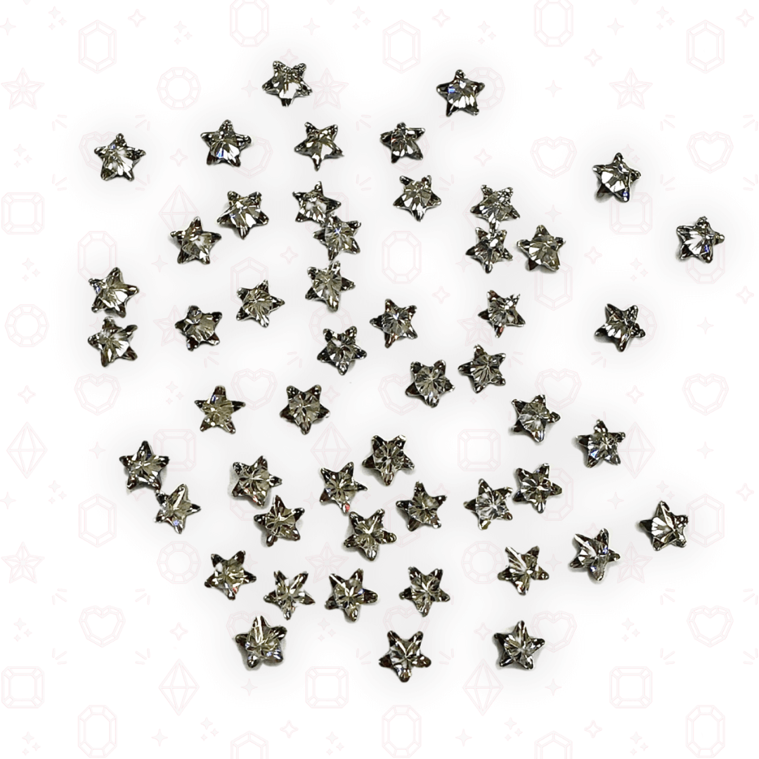 Mini CZ Stars 3mm  - Crystals for Tooth Gems & Nail Art