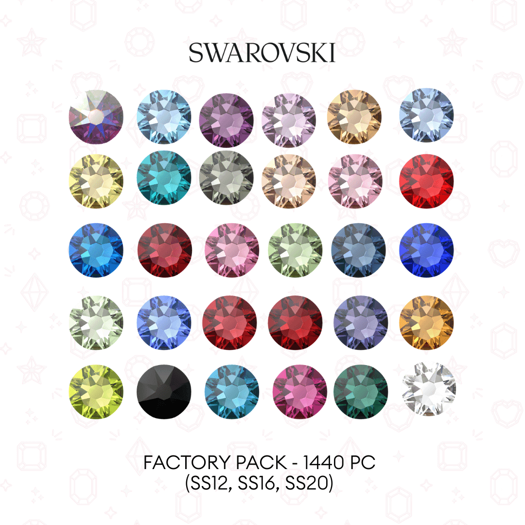 Swarovski 2088 XILION Rose NHF Flatback - Factory Pack PLAIN COLOURS