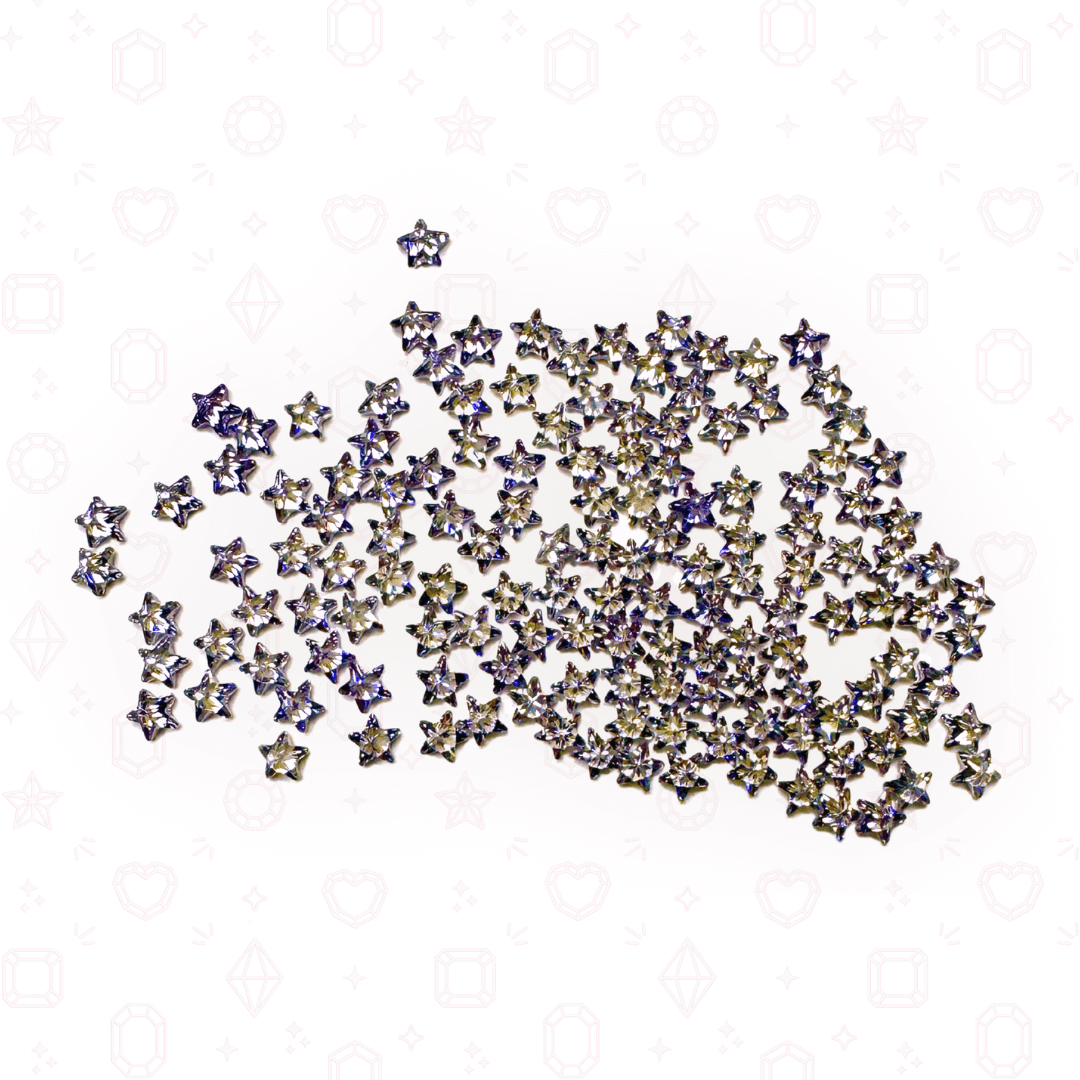 Mini CZ Stars 3mm  - Crystals for Tooth Gems & Nail Art