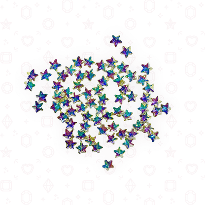 Mini CZ Stars 3mm  - Crystals for Tooth Gems & Nail Art
