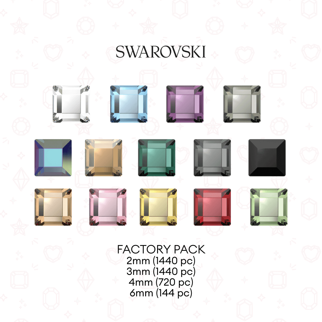 Swarovski 2400 Square NHF Flatback - Factory Pack