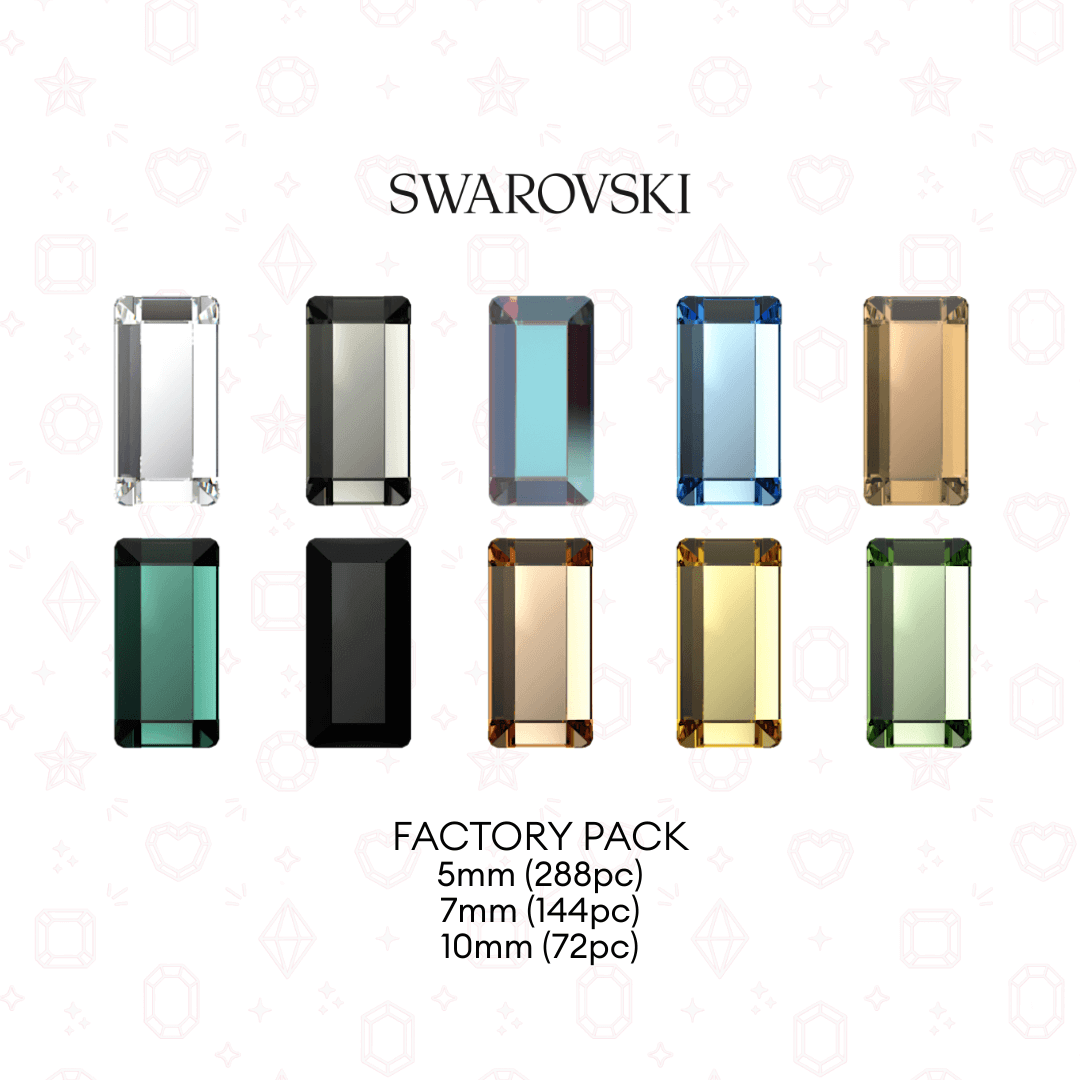 Swarovski 2510 Baguette NHF Flatback - Factory Pack
