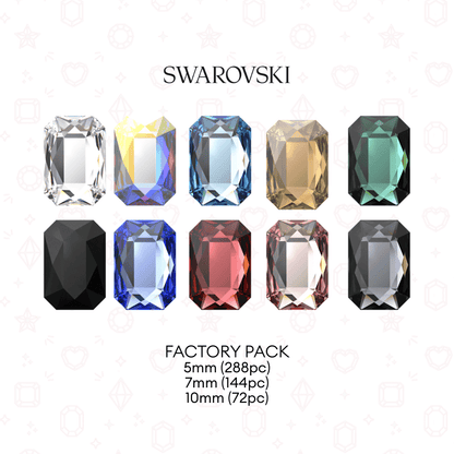 Swarovski 2692 Emerald NHF Flatback - Factory Pack