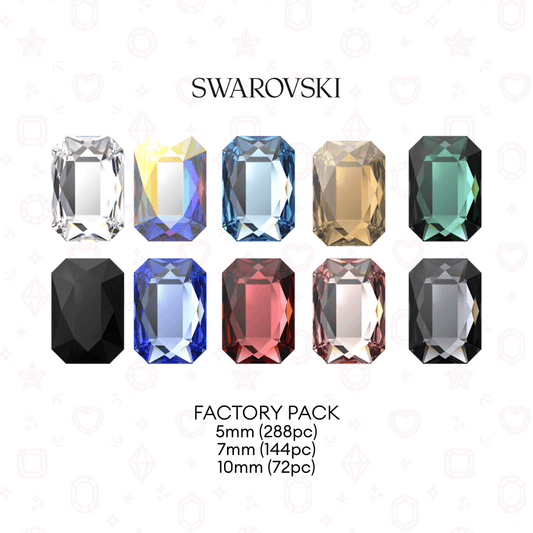 Swarovski 2692 Emerald NHF Flatback - Factory Pack