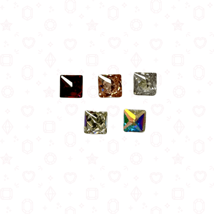Mini CZ Square 2mm  - Crystals for Tooth Gems & Nail Art