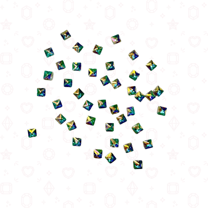 Mini CZ Square 2mm  - Crystals for Tooth Gems & Nail Art