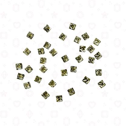 Mini CZ Square 2mm  - Crystals for Tooth Gems & Nail Art
