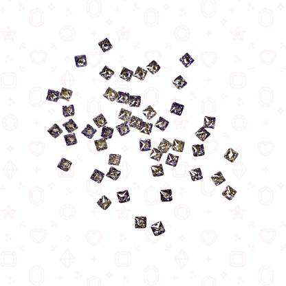 Mini CZ Square 2mm  - Crystals for Tooth Gems & Nail Art