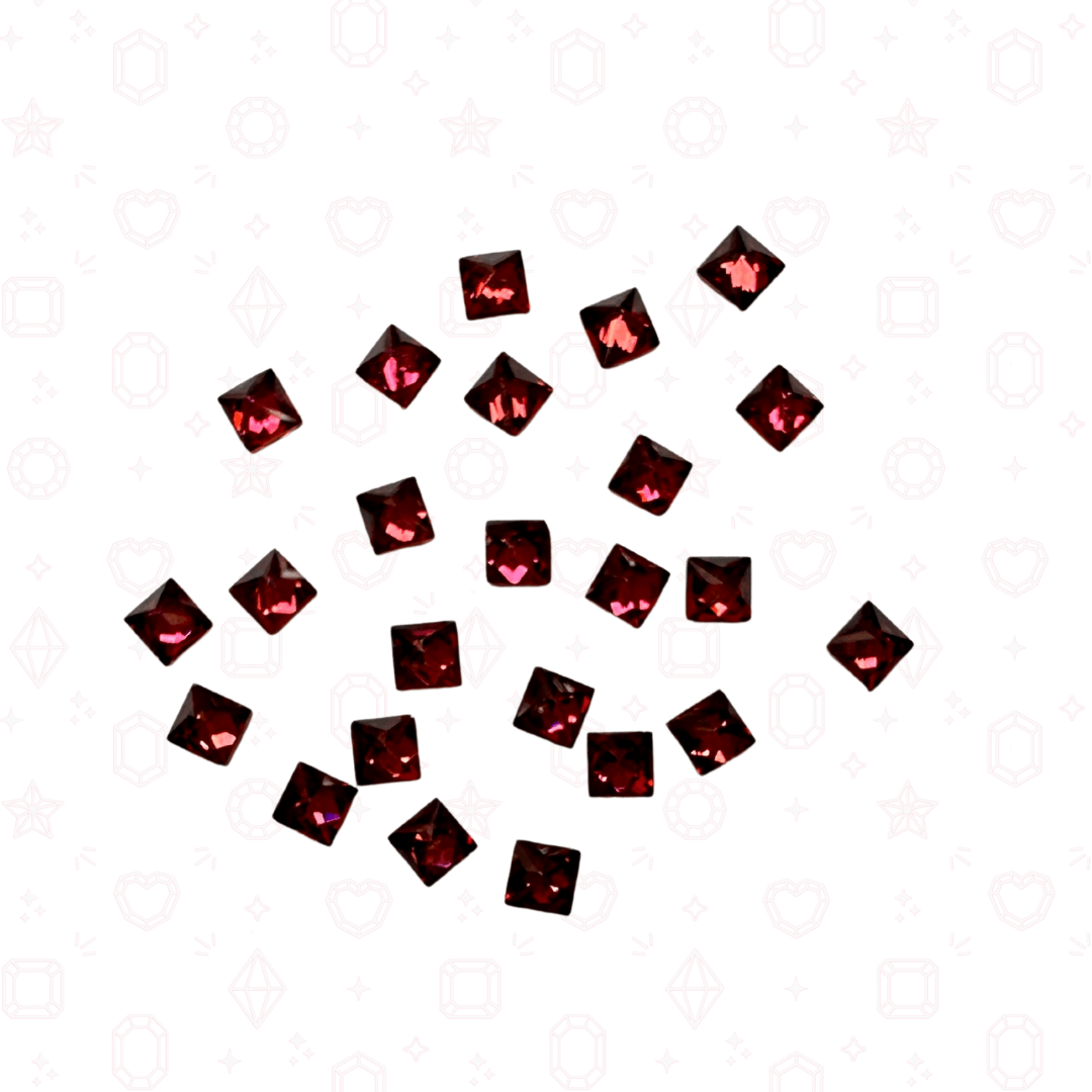 Mini CZ Square 2mm  - Crystals for Tooth Gems & Nail Art