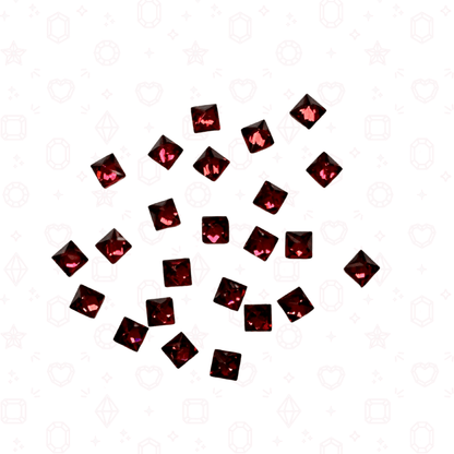Mini CZ Square 2mm  - Crystals for Tooth Gems & Nail Art