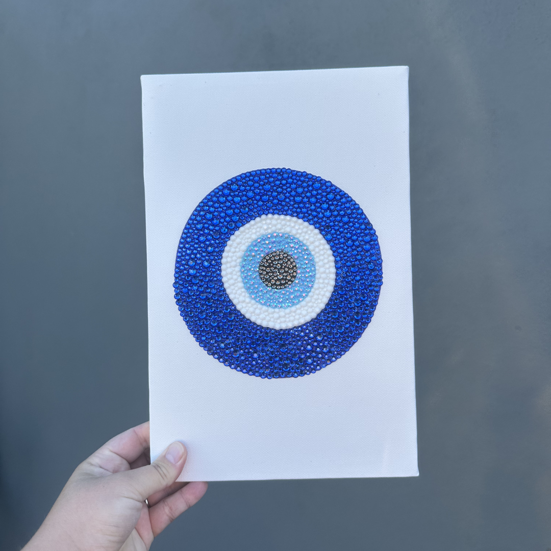 Blue Evil Eye Canvas Kit