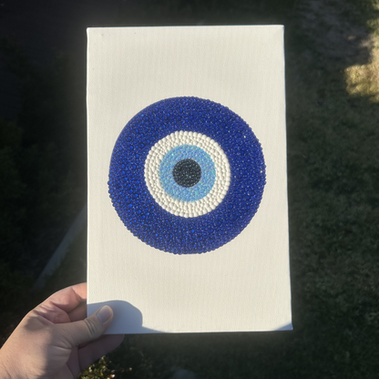 Blue Evil Eye Canvas Kit