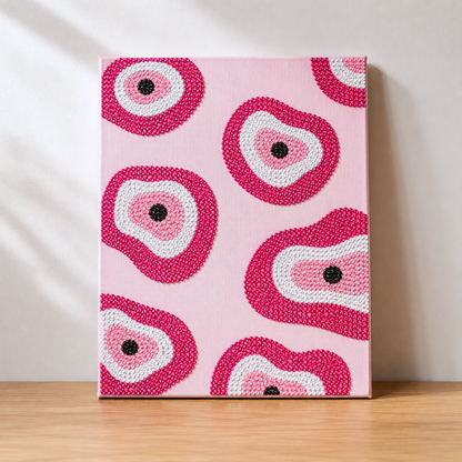 Pink Evil Eye Canvas Kit