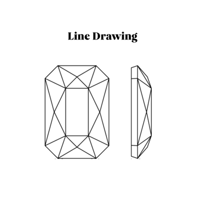 Emerald Shape - 2.5mm x 4mm - NHF Flatback Rhinestone