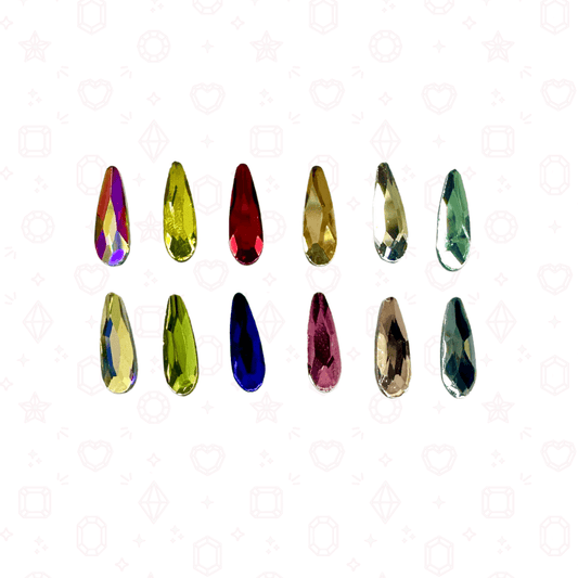 Raindrop Shape - 2mm x 6mm - NHF Flatback Rhinestones