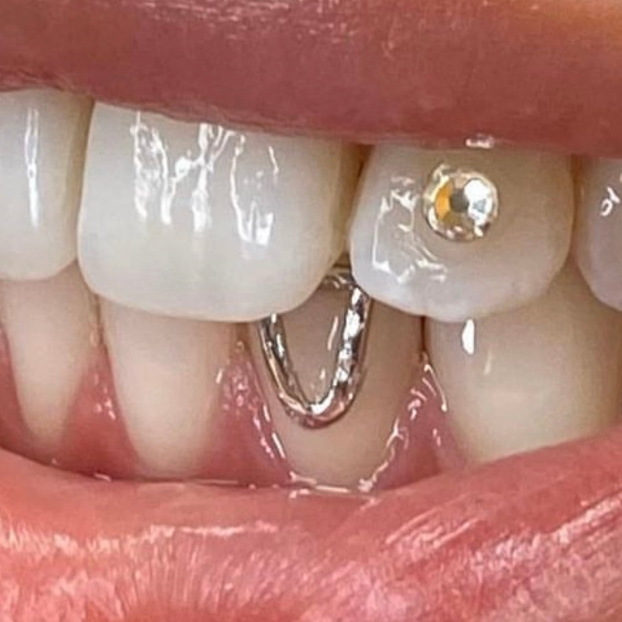 Window Frame Solid Gold Tooth Charm