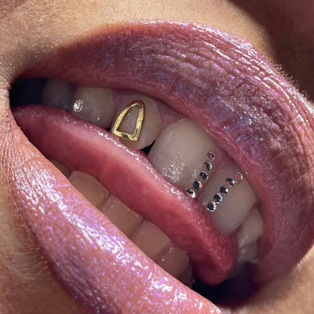 Window Frame Solid Gold Tooth Charm