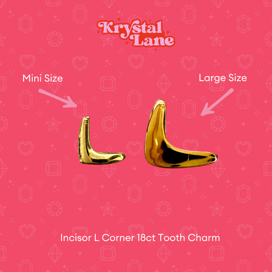 L Shape Solid Gold Tooth Charm