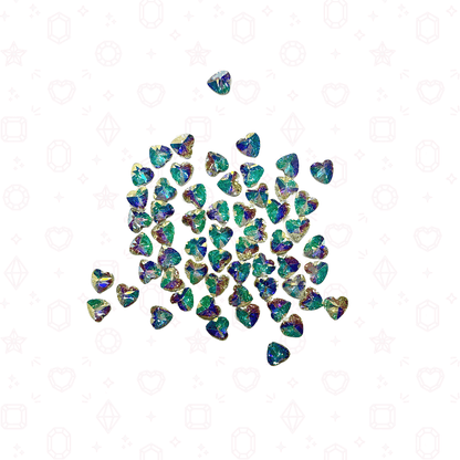 Mini CZ Hearts 3mm  - Crystals for Tooth Gems & Nail Art