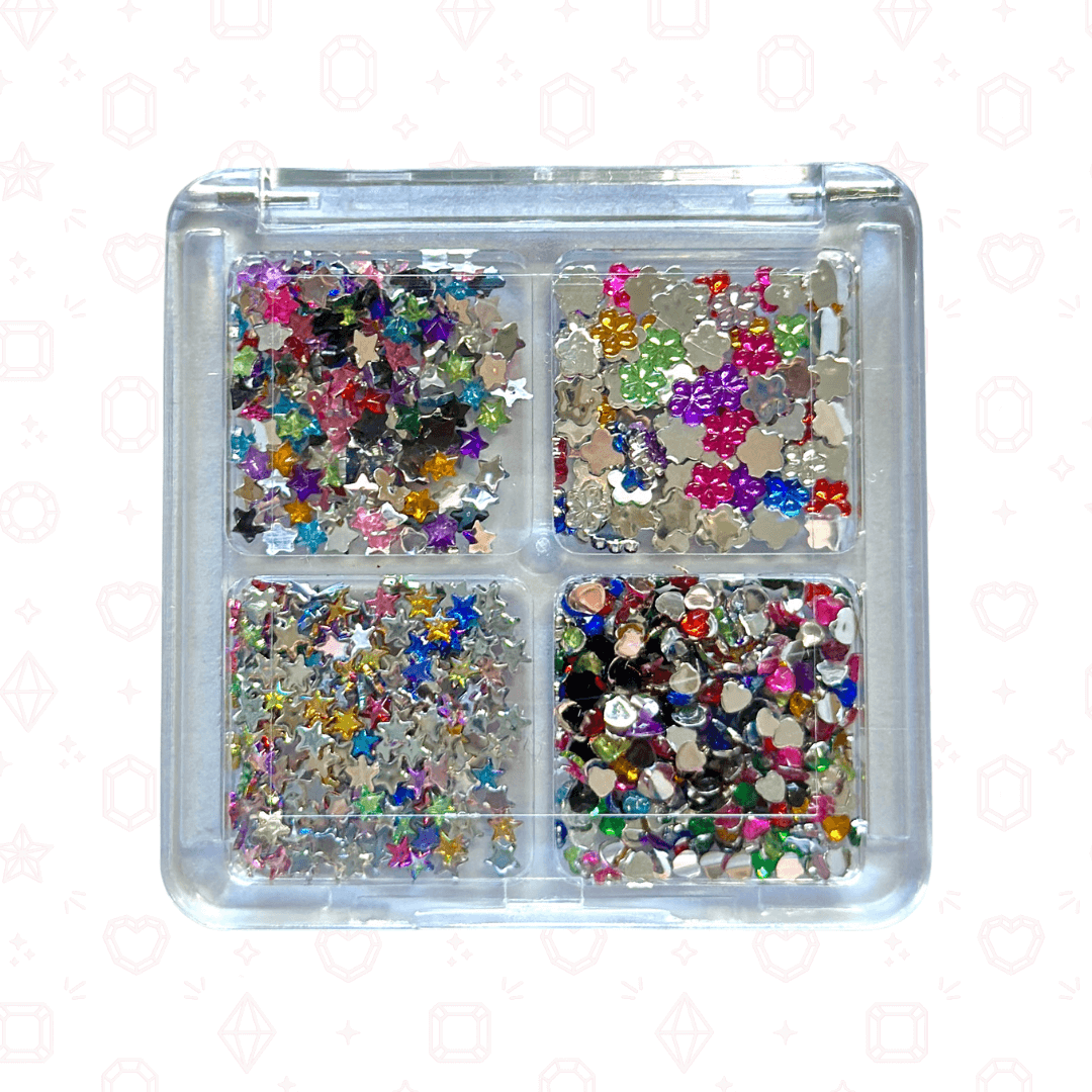 Acrylic Box Confetti Box - Crystals for Tooth Gems & Nail Art