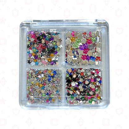 Acrylic Box Confetti Box - Crystals for Tooth Gems & Nail Art