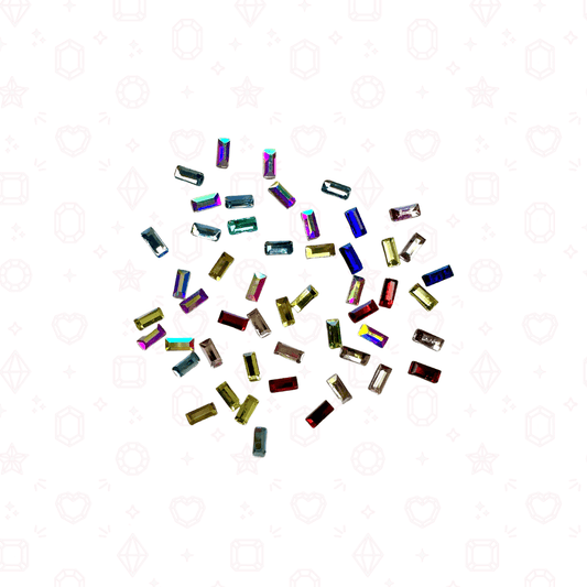 Baguette Shape Rhinestone Confetti - Rhinestones for Tooth Gems & Nail Art