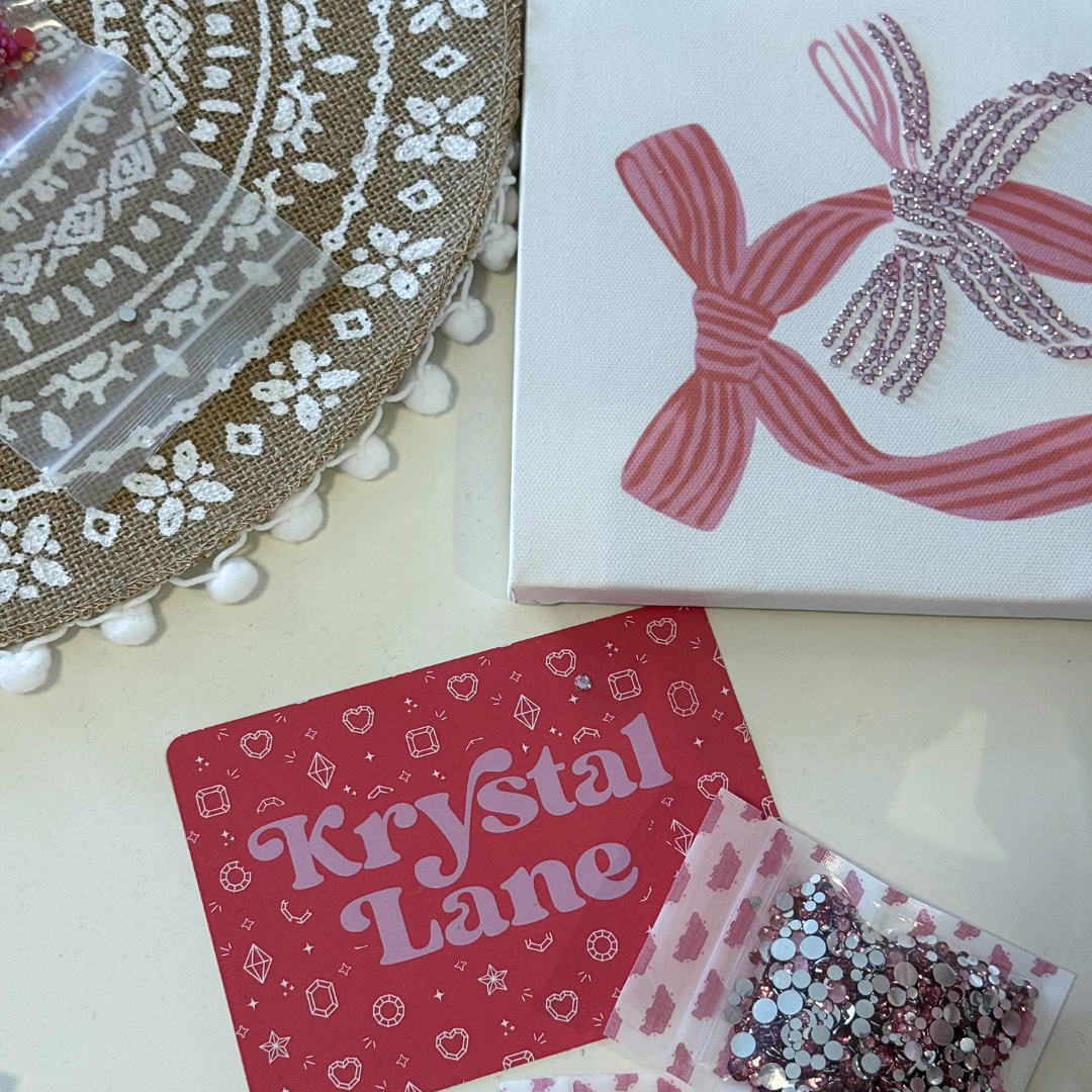 Dainty Bows Rhinestone Canvas Kit